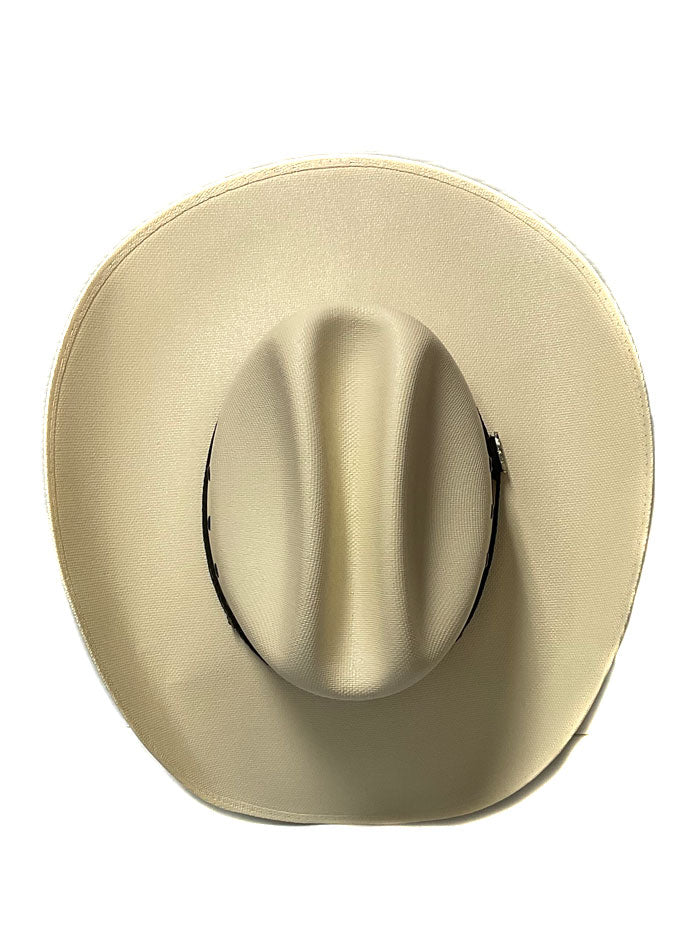 Justin JS7156GIL Straw Cowboy Hat Ivory side/front view