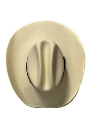 Justin JS7156GIL Straw Cowboy Hat Ivory view from above