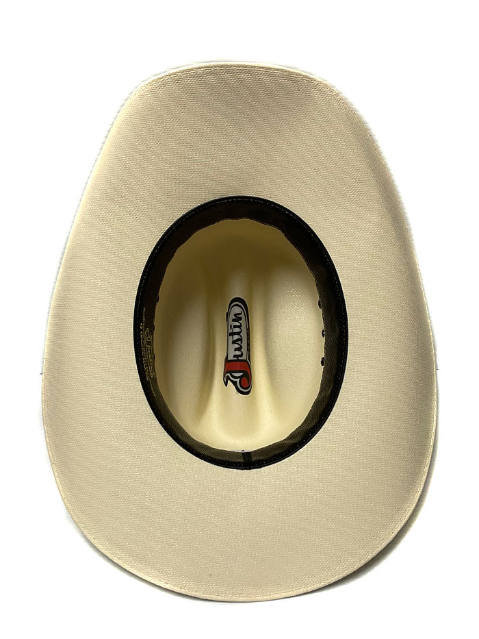 Justin JS7156GIL Straw Cowboy Hat Ivory side/front view