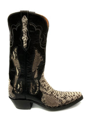 Black Jack 1444 Mens Python Snake Boots Natural side view. If you need any assistance with this item or the purchase of this item please call us at five six one seven four eight eight eight zero one Monday through Saturday 10:00a.m EST to 8:00 p.m EST
