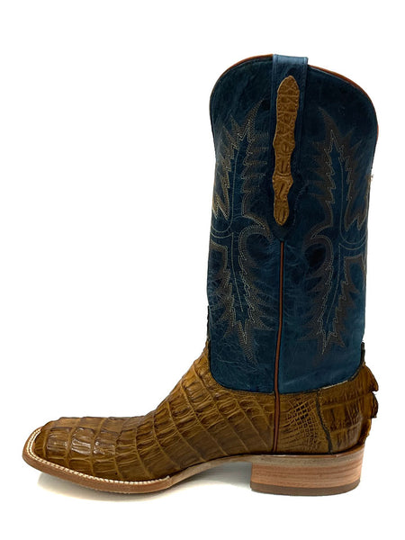 Black Jack PUCG7148 Mens Caiman Crocodile Tail Boots Pull Up Cognac side view. If you need any assistance with this item or the purchase of this item please call us at five six one seven four eight eight eight zero one Monday through Saturday 10:00a.m EST to 8:00 p.m EST