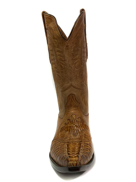 Black Jack BT562 Mens Alligator Tail Goat Boots Burnished Tan front view. If you need any assistance with this item or the purchase of this item please call us at five six one seven four eight eight eight zero one Monday through Saturday 10:00a.m EST to 8:00 p.m EST