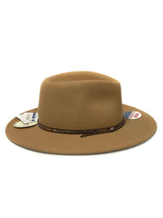 Stetson SWMTVW-813279 Mountain View Wool Hat Sand side view. If you need any assistance with this item or the purchase of this item please call us at five six one seven four eight eight eight zero one Monday through Saturday 10:00a.m EST to 8:00 p.m EST