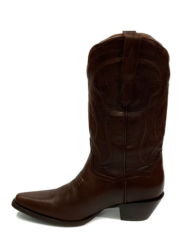 Dan Post DP4323 Womens Mataya Leather Boot Antique Tan side and front view. If you need any assistance with this item or the purchase of this item please call us at five six one seven four eight eight eight zero one Monday through Saturday 10:00a.m EST to 8:00 p.m EST