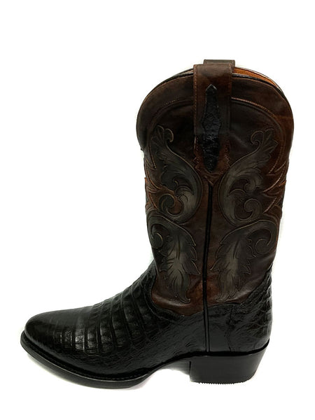 Dan Post DP3070 Mens Socrates Caiman Boot Black side view. If you need any assistance with this item or the purchase of this item please call us at five six one seven four eight eight eight zero one Monday through Saturday 10:00a.m EST to 8:00 p.m EST