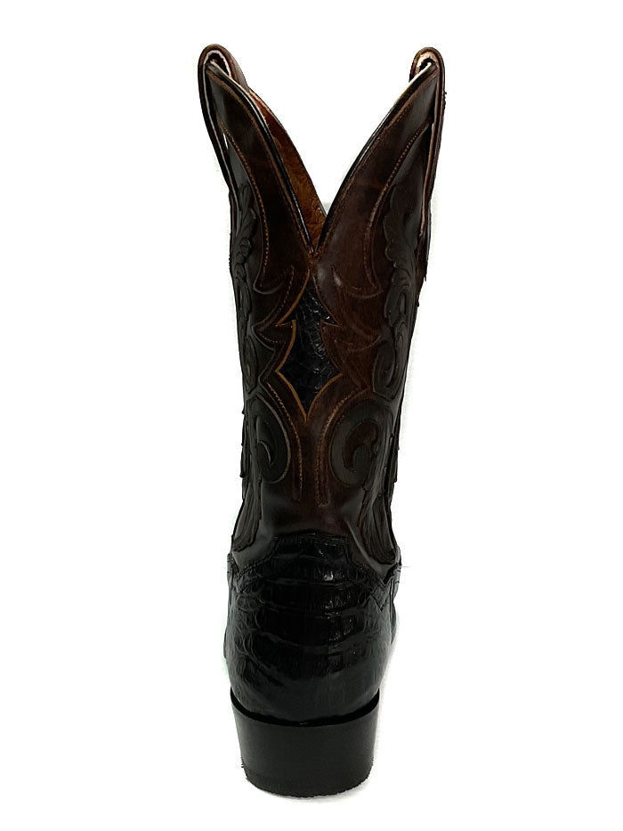 Dan Post DP3070 Mens Socrates Caiman Boot Black side and front view. If you need any assistance with this item or the purchase of this item please call us at five six one seven four eight eight eight zero one Monday through Saturday 10:00a.m EST to 8:00 p.m EST