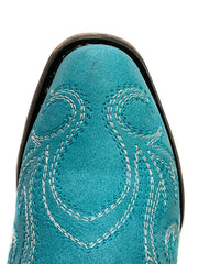 Roper 09-017-1566-2423 Toddlers Riley Western Boot Turquoise toe view from above. If you need any assistance with this item or the purchase of this item please call us at five six one seven four eight eight eight zero one Monday through Saturday 10:00a.m EST to 8:00 p.m EST