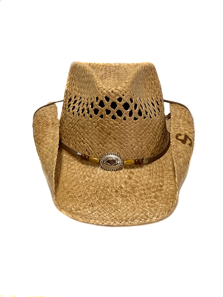 Stetson SSSTCR-40348R Stoney Creek Straw Cowboy Hat Natural front view. If you need any assistance with this item or the purchase of this item please call us at five six one seven four eight eight eight zero one Monday through Saturday 10:00a.m EST to 8:00 p.m EST