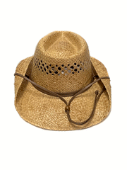 Stetson SSSTCR-40348R Stoney Creek Straw Cowboy Hat Natural back view. If you need any assistance with this item or the purchase of this item please call us at five six one seven four eight eight eight zero one Monday through Saturday 10:00a.m EST to 8:00 p.m EST