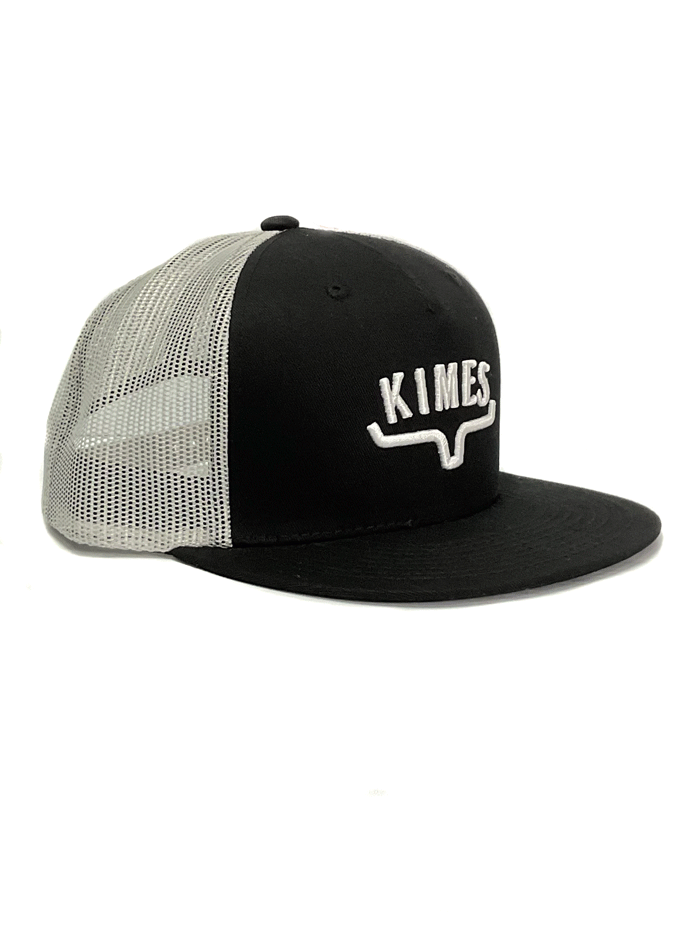 Kimes Ranch HUXTON TRUCKER Mesh Back Cap Black front view. If you need any assistance with this item or the purchase of this item please call us at five six one seven four eight eight eight zero one Monday through Saturday 10:00a.m EST to 8:00 p.m EST