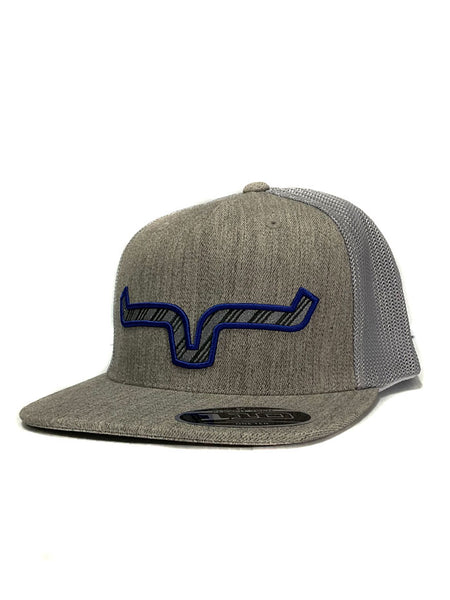 Kimes Ranch NINE TRAIN Cap Grey Heather side and front view. If you need any assistance with this item or the purchase of this item please call us at five six one seven four eight eight eight zero one Monday through Saturday 10:00a.m EST to 8:00 p.m EST