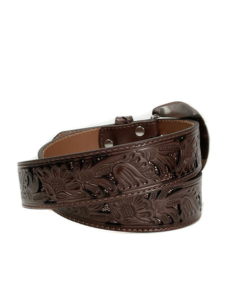Nocona N3411502 Womens Hand Tooled Leather Belt Brown back view