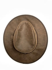 American Hat Makers SIROCCO Wide Brim Sun Hat Bomber Brown top view. If you need any assistance with this item or the purchase of this item please call us at five six one seven four eight eight eight zero one Monday through Saturday 10:00a.m EST to 8:00 p.m EST