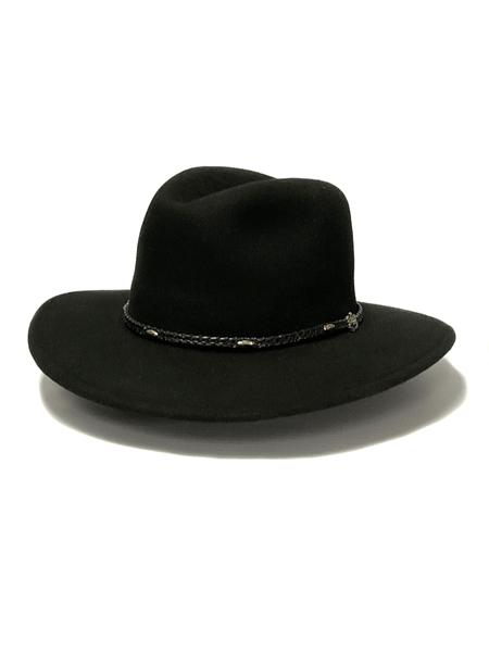 Biltmore BF2146DISC3102 DISCOVERY Crushable Wool Felt Hat Black front and side view. If you need any assistance with this item or the purchase of this item please call us at five six one seven four eight eight eight zero one Monday through Saturday 10:00a.m EST to 8:00 p.m EST