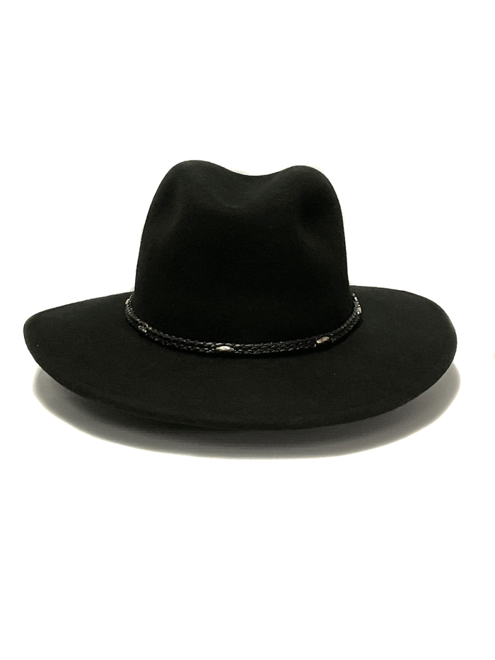 Biltmore BF2146DISC3102 DISCOVERY Crushable Wool Felt Hat Black front and side view. If you need any assistance with this item or the purchase of this item please call us at five six one seven four eight eight eight zero one Monday through Saturday 10:00a.m EST to 8:00 p.m EST