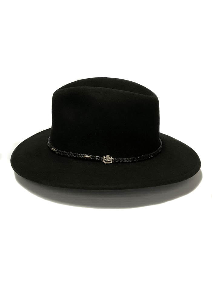 Biltmore BF2146DISC3102 DISCOVERY Crushable Wool Felt Hat Black front and side view. If you need any assistance with this item or the purchase of this item please call us at five six one seven four eight eight eight zero one Monday through Saturday 10:00a.m EST to 8:00 p.m EST