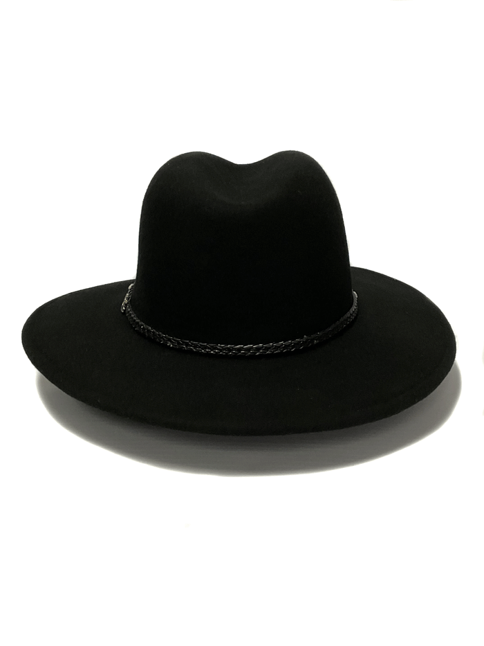 Biltmore BF2146DISC3102 DISCOVERY Crushable Wool Felt Hat Black front and side view. If you need any assistance with this item or the purchase of this item please call us at five six one seven four eight eight eight zero one Monday through Saturday 10:00a.m EST to 8:00 p.m EST