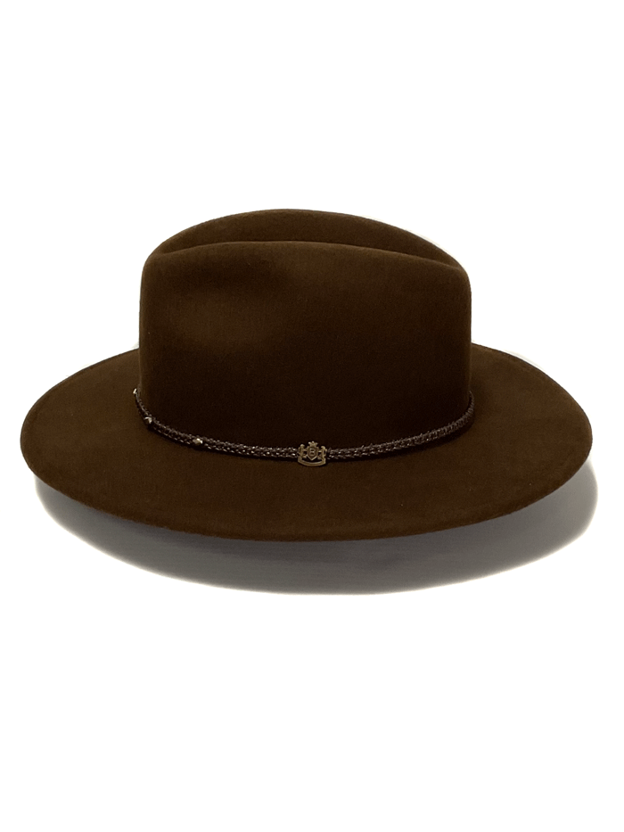 Biltmore BF2146DISC3108 DISCOVERY Crushable Wool Felt Hat Chocolate front and side view. If you need any assistance with this item or the purchase of this item please call us at five six one seven four eight eight eight zero one Monday through Saturday 10:00a.m EST to 8:00 p.m EST