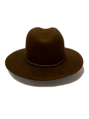 Biltmore BF2146DISC3108 DISCOVERY Crushable Wool Felt Hat Chocolate back view. If you need any assistance with this item or the purchase of this item please call us at five six one seven four eight eight eight zero one Monday through Saturday 10:00a.m EST to 8:00 p.m EST