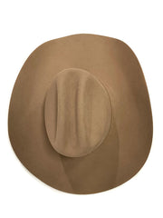 Justin JF0657DYLA Bent Rail Dylan 6X Fur Felt Cowboy Hat Fawn top view. If you need any assistance with this item or the purchase of this item please call us at five six one seven four eight eight eight zero one Monday through Saturday 10:00a.m EST to 8:00 p.m EST