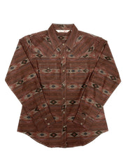 Ely Cattleman 15324956-BU Womens Long Sleeve Western Shirt Burgundy front view. If you need any assistance with this item or the purchase of this item please call us at five six one seven four eight eight eight zero one Monday through Saturday 10:00a.m EST to 8:00 p.m EST