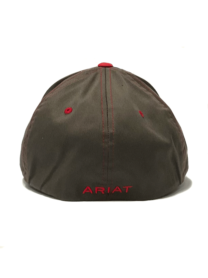 Ariat 1512406 Flexfit Ball Cap Charcoal Grey front and side view. If you need any assistance with this item or the purchase of this item please call us at five six one seven four eight eight eight zero one Monday through Saturday 10:00a.m EST to 8:00 p.m EST