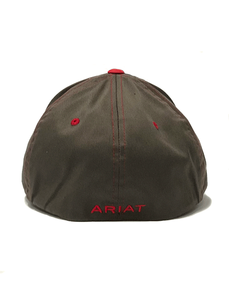 Ariat 1512406 Flexfit Ball Cap Charcoal Grey back view. If you need any assistance with this item or the purchase of this item please call us at five six one seven four eight eight eight zero one Monday through Saturday 10:00a.m EST to 8:00 p.m EST
