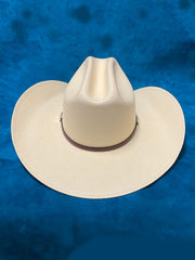 Larry Mahan MS2442ALAL 10X Alamo Straw Hat Ivory back view. If you need any assistance with this item or the purchase of this item please call us at five six one seven four eight eight eight zero one Monday through Saturday 10:00a.m EST to 8:00 p.m EST
