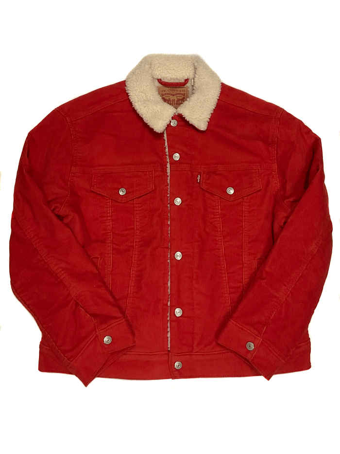 Womens red corduroy jacket on sale