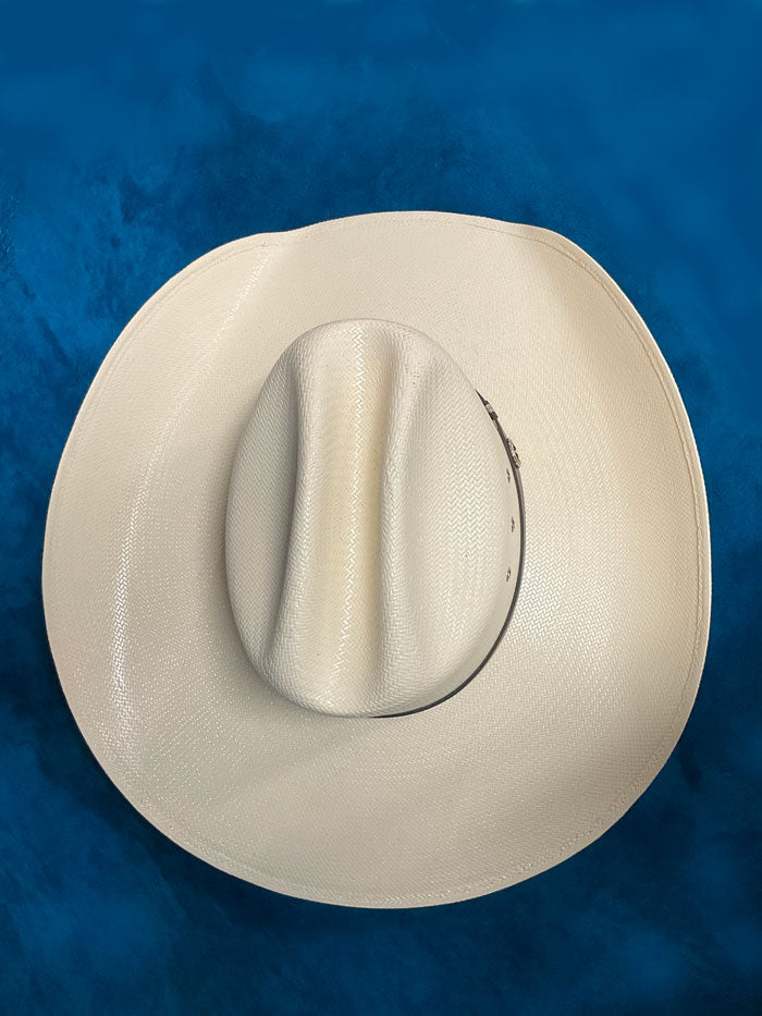 Larry Mahan MS2442OPLX 10X OPLIN Straw Hat Ivory side / front view. If you need any assistance with this item or the purchase of this item please call us at five six one seven four eight eight eight zero one Monday through Saturday 10:00a.m EST to 8:00 p.m EST