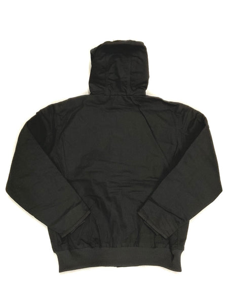 Carhartt 104050-BLK Mens Washed Duck Insulated Active Jac Black back view. If you need any assistance with this item or the purchase of this item please call us at five six one seven four eight eight eight zero one Monday through Saturday 10:00a.m EST to 8:00 p.m EST