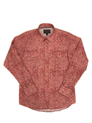 Madison Creek 301-RB Mens Long Sleeve Bisley Print Shirt Red Bandana front view. If you need any assistance with this item or the purchase of this item please call us at five six one seven four eight eight eight zero one Monday through Saturday 10:00a.m EST to 8:00 p.m EST