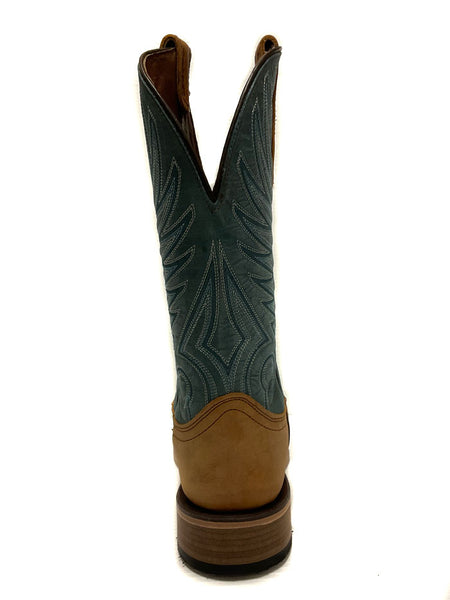 Circle G L5956 Mens Embroidery Wide Square Toe Boot Yellow And Blue back view. If you need any assistance with this item or the purchase of this item please call us at five six one seven four eight eight eight zero one Monday through Saturday 10:00a.m EST to 8:00 p.m EST