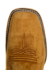 Circle G L5956 Mens Embroidery Wide Square Toe Boot Yellow And Blue toe view. If you need any assistance with this item or the purchase of this item please call us at five six one seven four eight eight eight zero one Monday through Saturday 10:00a.m EST to 8:00 p.m EST