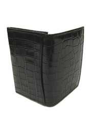 Brighton E70133 Rockefeller Card Case Dark Black outside view. If you need any assistance with this item or the purchase of this item please call us at five six one seven four eight eight eight zero one Monday through Saturday 10:00a.m EST to 8:00 p.m EST