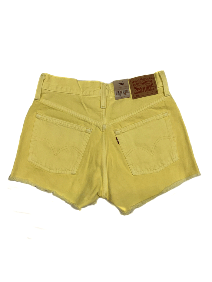 Yellow best sale levi shorts