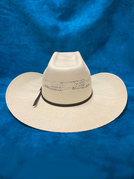 Twister T71562 Bangora Western Hat Natural back view. If you need any assistance with this item or the purchase of this item please call us at five six one seven four eight eight eight zero one Monday through Saturday 10:00a.m EST to 8:00 p.m EST