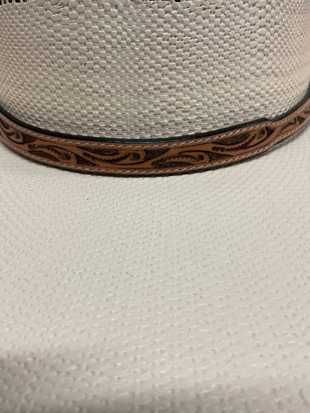 Fashionwest LC51-TN Leather Hatband Tan on hat. If you need any assistance with this item or the purchase of this item please call us at five six one seven four eight eight eight zero one Monday through Saturday 10:00a.m EST to 8:00 p.m EST