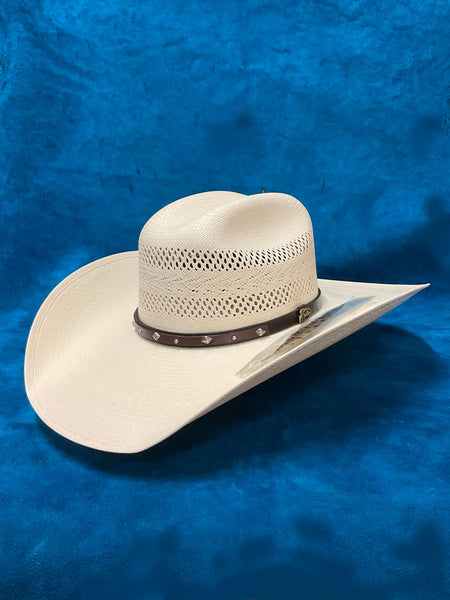 Justin JS6330WHSN4408 Straw Cowboy Hat White side / front view
