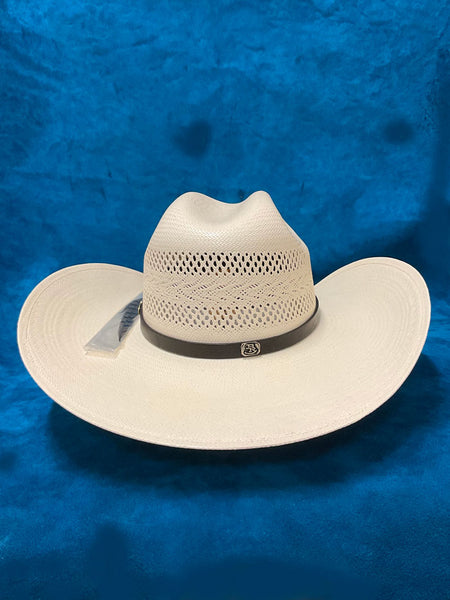 Justin JS6330WHSN4408 Straw Cowboy Hat White Back view