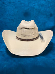 Justin JS6330WHSN4408 Straw Cowboy Hat White front view