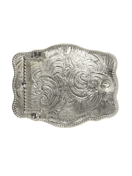 Crumrine 38062 Vintage Buck Buckle Silver back view. If you need any assistance with this item or the purchase of this item please call us at five six one seven four eight eight eight zero one Monday through Saturday 10:00a.m EST to 8:00 p.m EST