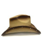 Austin Hats 05-134 FOREVER PROMISED Straw Hat Natural side view. If you need any assistance with this item or the purchase of this item please call us at five six one seven four eight eight eight zero one Monday through Saturday 10:00a.m EST to 8:00 p.m EST