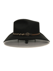 Stetson SBDFTR-163407 DRIFTER 4X Western Hat Black side view. If you need any assistance with this item or the purchase of this item please call us at five six one seven four eight eight eight zero one Monday through Saturday 10:00a.m EST to 8:00 p.m EST