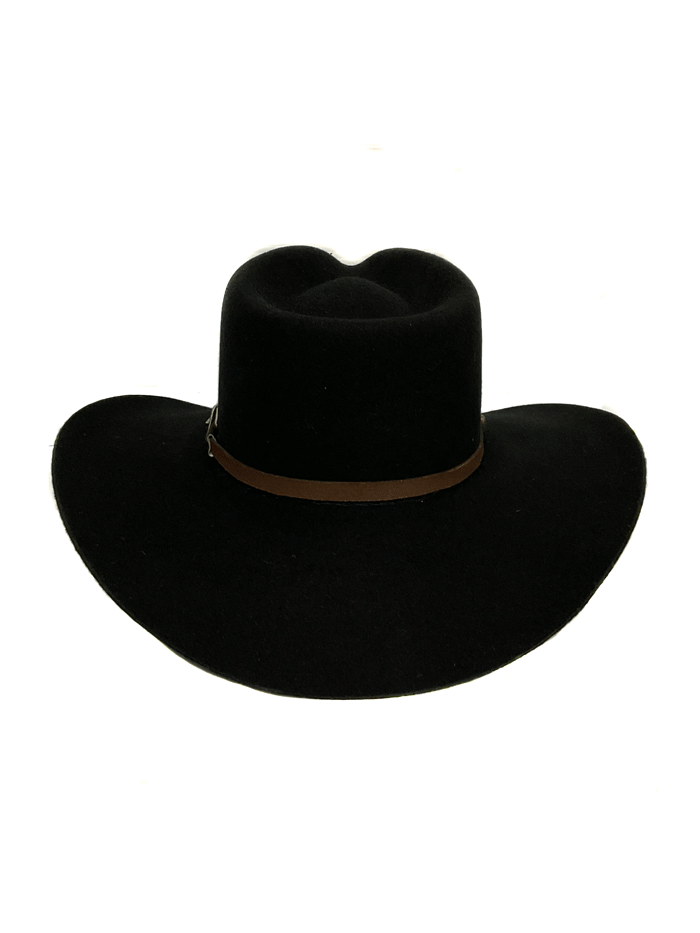 Stetson SBDFTR-163407 DRIFTER 4X Western Hat Black front and side view. If you need any assistance with this item or the purchase of this item please call us at five six one seven four eight eight eight zero one Monday through Saturday 10:00a.m EST to 8:00 p.m EST