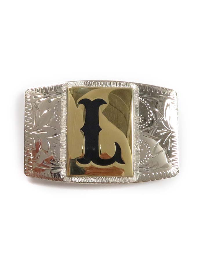 Colorado Silver Star 1700BC-L Rectangle L Initial Western Belt