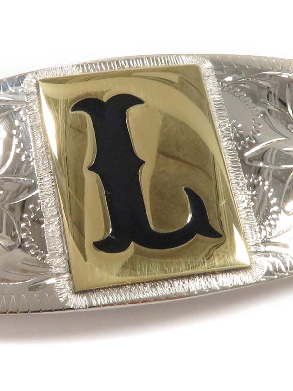 Colorado Silver Star 1700BC-L Rectangle L Initial Western Belt Buckle Silver front view. If you need any assistance with this item or the purchase of this item please call us at five six one seven four eight eight eight zero one Monday through Saturday 10:00a.m EST to 8:00 p.m EST