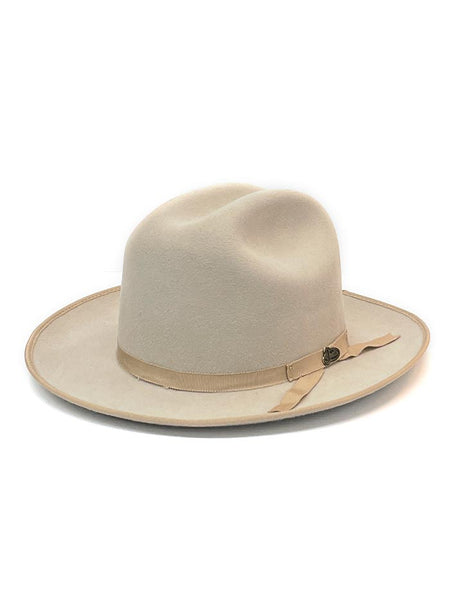 Justin JF0670STAT-2614 Mens Bent Rail 6X Statesman Felt Hat Buck side front view. If you need any assistance with this item or the purchase of this item please call us at five six one seven four eight eight eight zero one Monday through Saturday 10:00a.m EST to 8:00 p.m EST