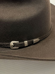 Justin JF0657DYLA Bent Rail Dylan 6X Fur Felt Cowboy Hat Chocolate hat band view