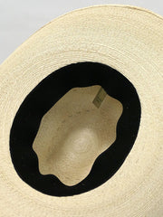 Justin JS1930BUKD40 Kids Buckhorn Western Straw Hat Natural inside view. If you need any assistance with this item or the purchase of this item please call us at five six one seven four eight eight eight zero one Monday through Saturday 10:00a.m EST to 8:00 p.m EST